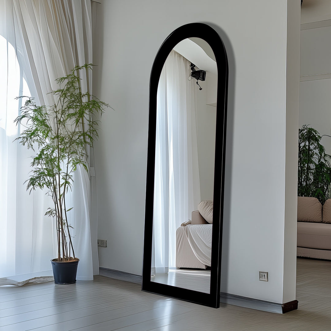 Minimalist Black - Abstract Floor Mirror