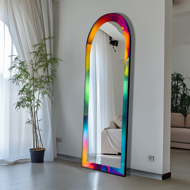 Vivid Color Spectrum - Abstract Floor Mirror