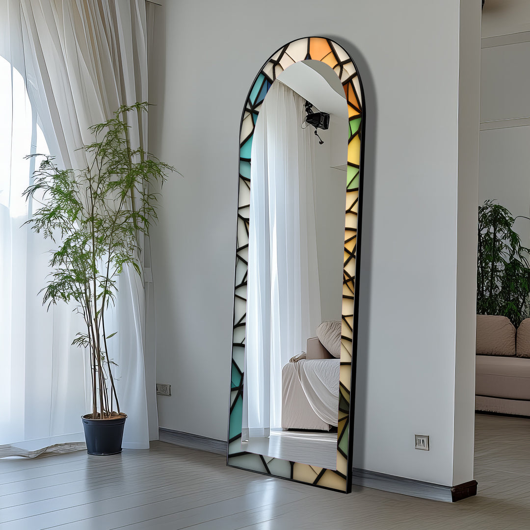 Soft Color Style – Mosaic Floor Mirror
