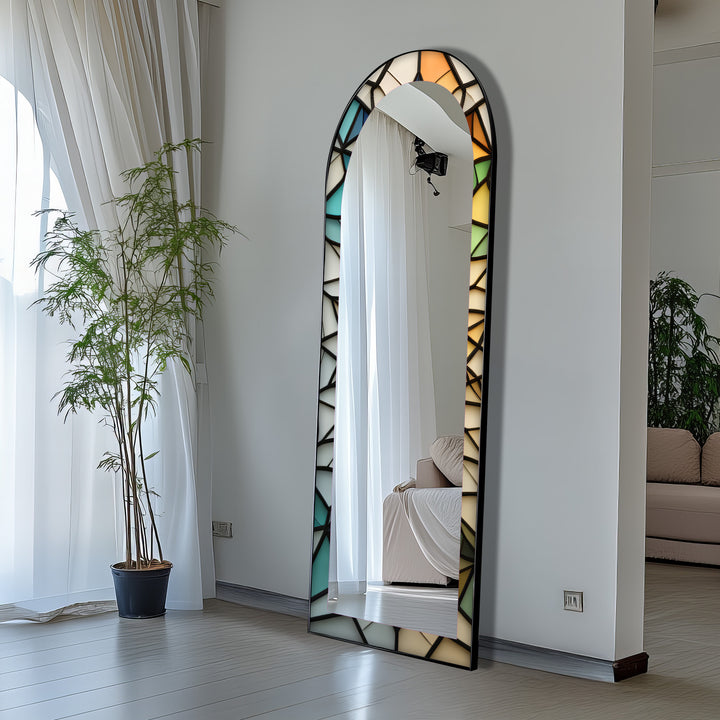Soft Color Style – Mosaic Floor Mirror