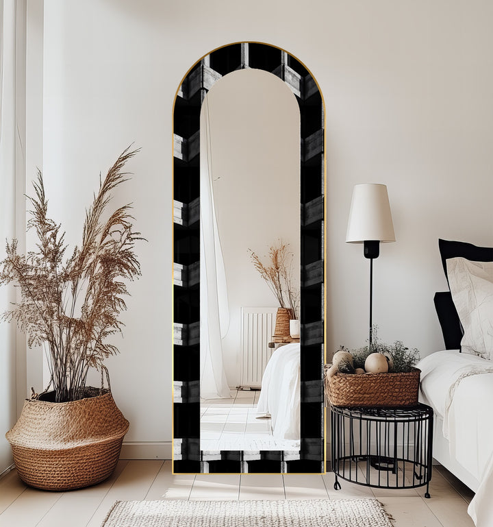 Urban Concrete Vision – Abstract Floor Mirror