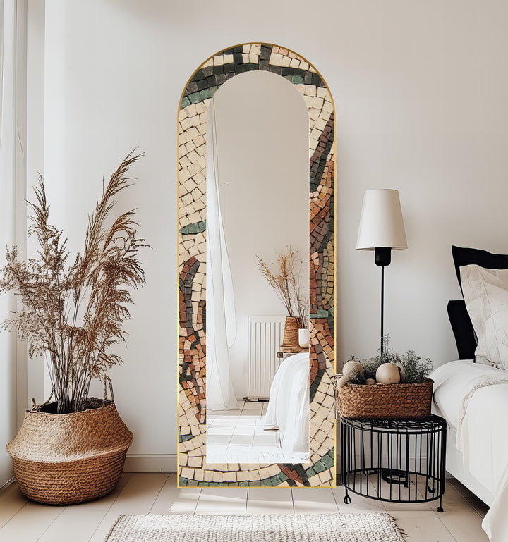 Tuscan Mosaic – Rustic Mosaic Floor Mirror