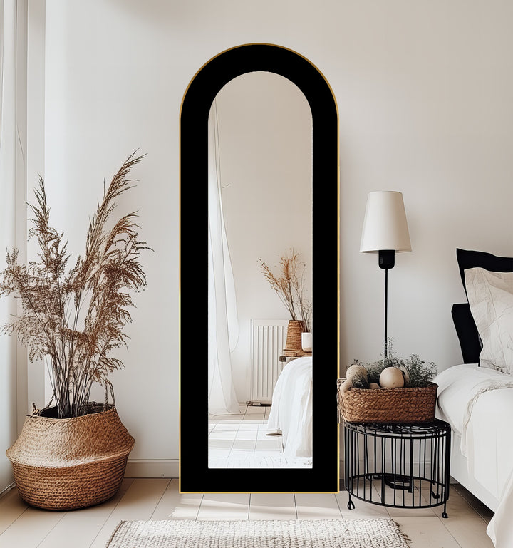 Minimalist Black - Abstract Floor Mirror