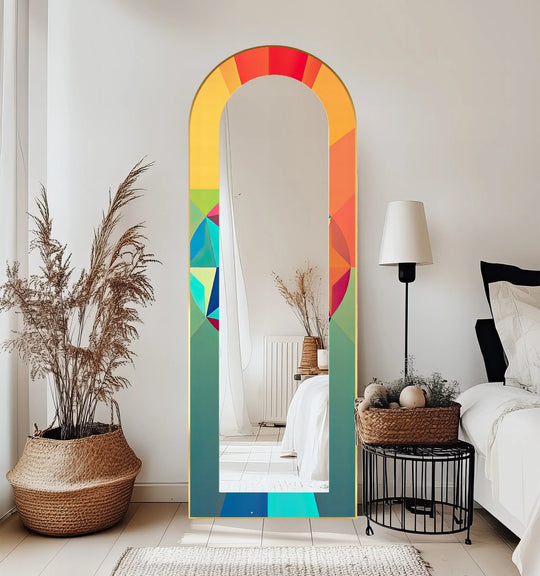 Multicolor Geometric Arch - Full Lenght Floor Mirror - MyPhotoStation