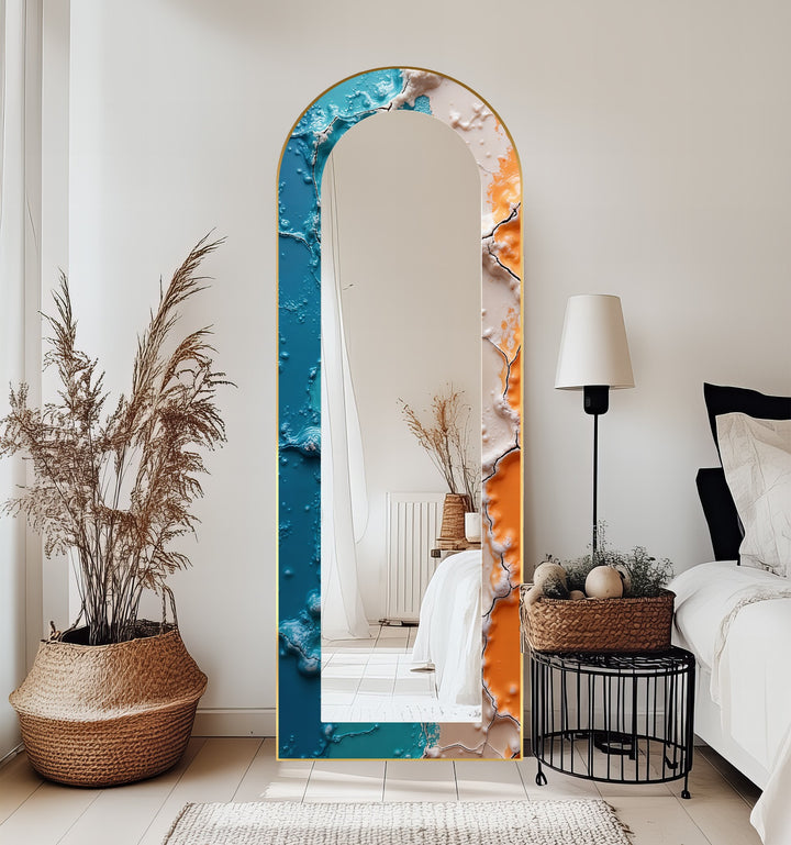 AquaCrack Fusion – Abstract Floor Mirror