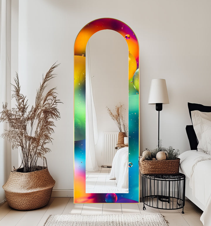 Vivid Color Spectrum - Abstract Floor Mirror