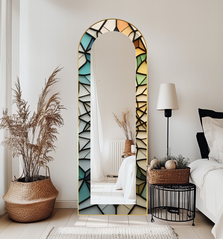 Soft Color Style – Mosaic Floor Mirror