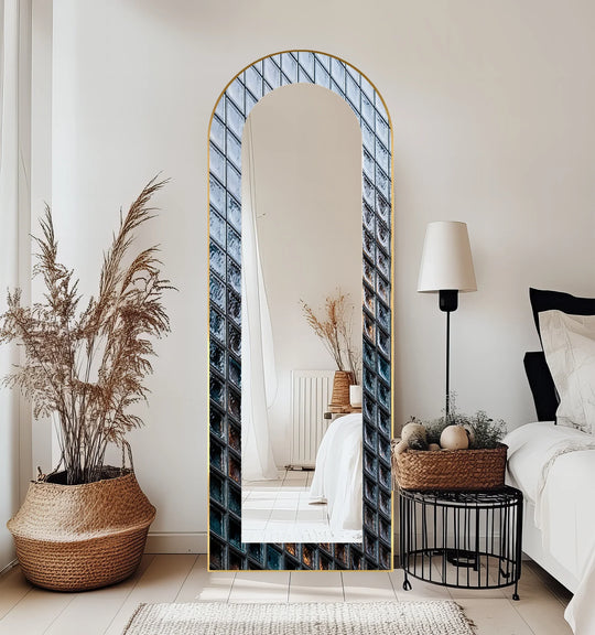 Textured Ice Cube – Stained Floor Mirror - MyPhotoStation