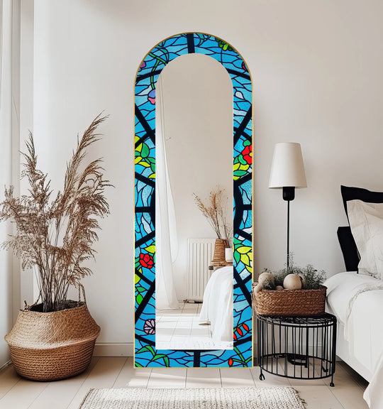 Blue Stained - Floor Mirror - MyPhotoStation