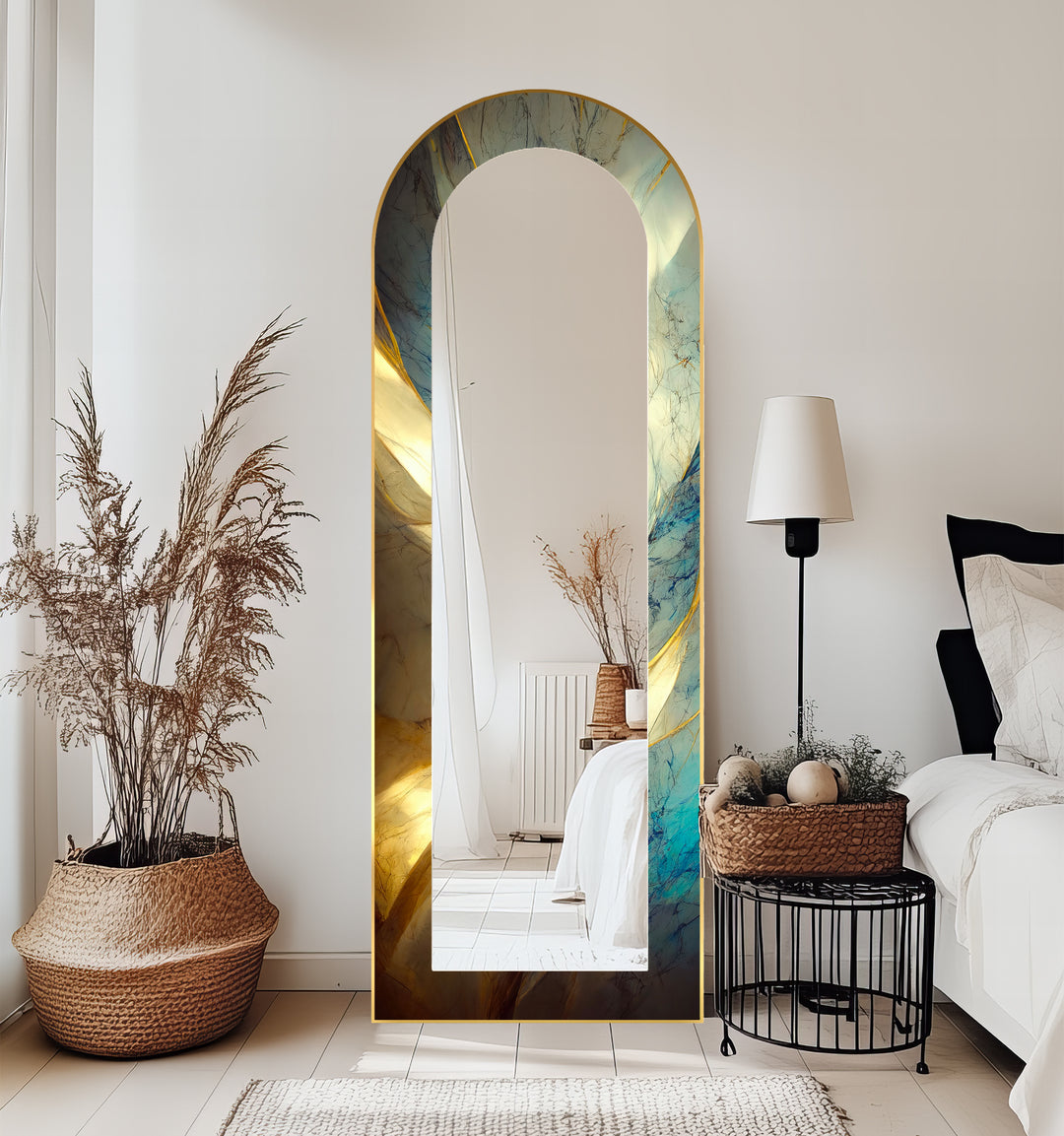 Marbled Sunrise Gradient – Floor Mirror