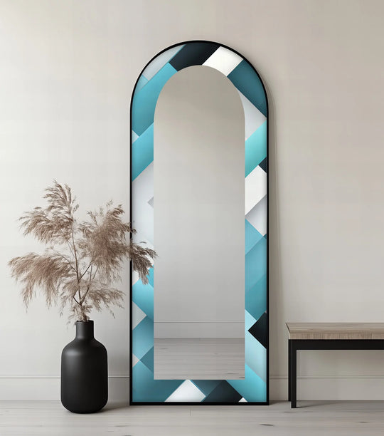 Nordic Ice Prism – Stained Floor Mirror - MyPhotoStation