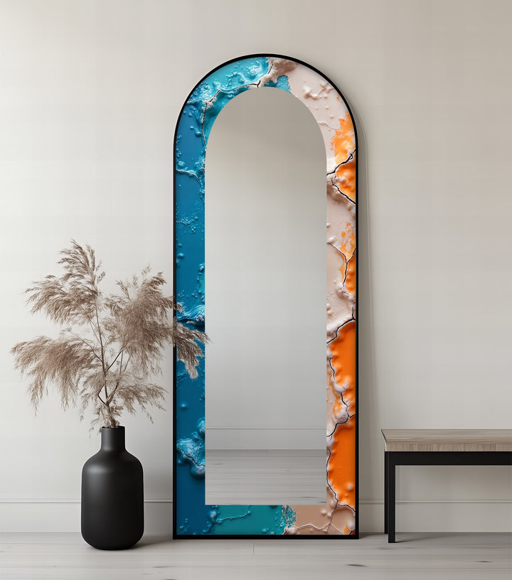 AquaCrack Fusion – Abstract Floor Mirror