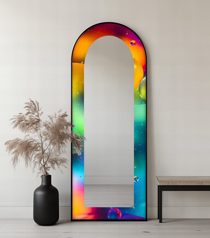 Vivid Color Spectrum - Abstract Floor Mirror