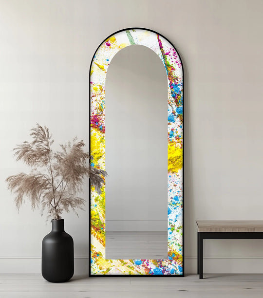 Colorburst Splash – Abstract Floor Mirror - MyPhotoStation