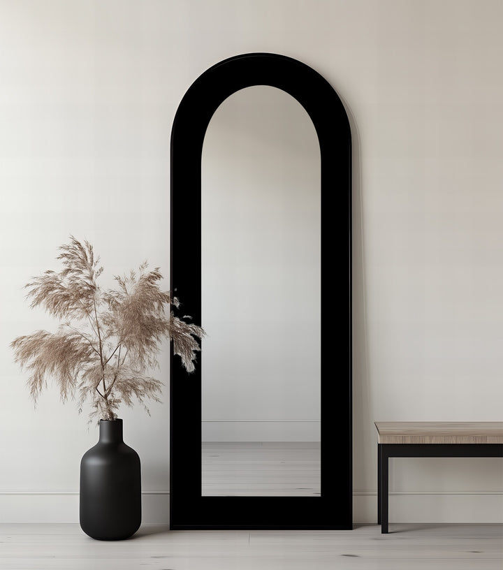 Minimalist Black - Abstract Floor Mirror