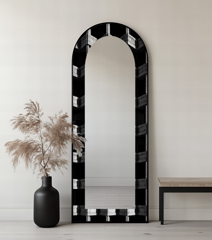 Urban Concrete Vision – Abstract Floor Mirror