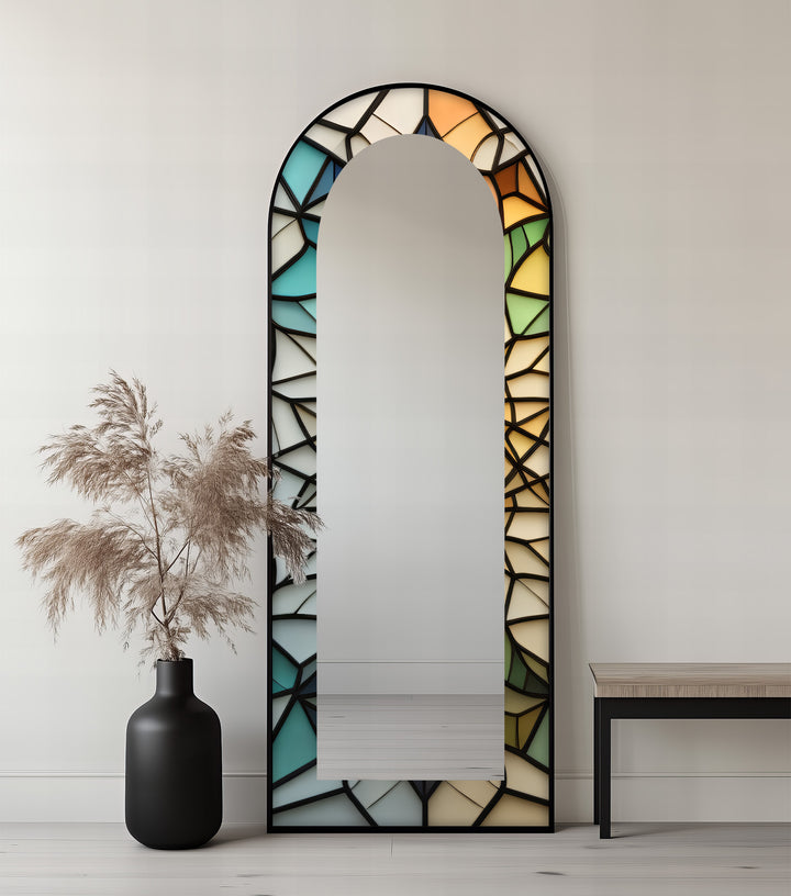 Soft Color Style – Mosaic Floor Mirror
