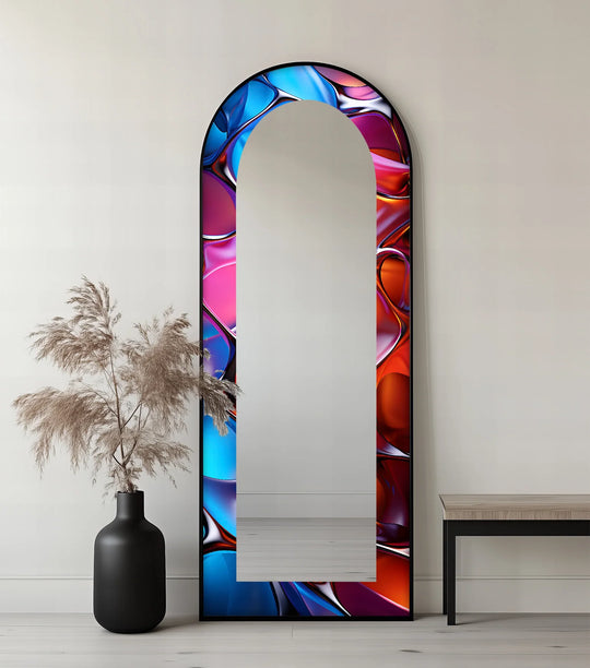 Neon Liquid Chrome – Stained Floor Mirror - MyPhotoStation