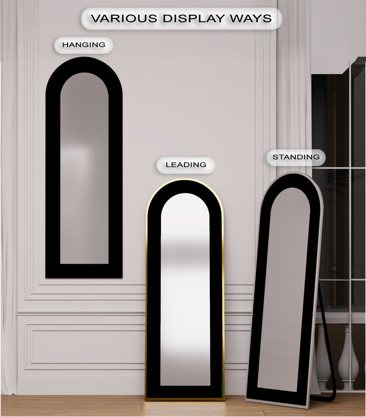 Minimalist Black - Abstract Floor Mirror