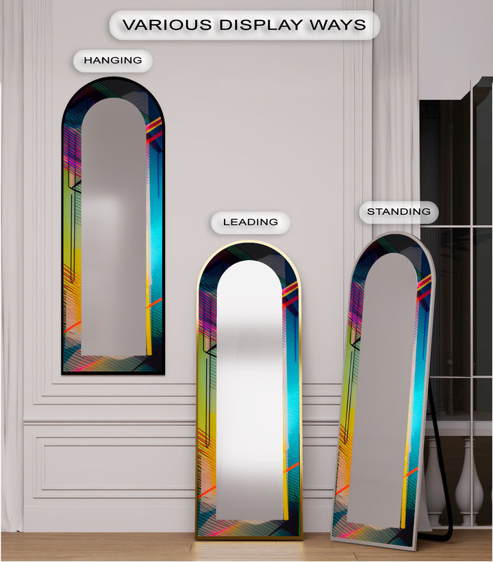 Color Block Geometric – Abstract Floor Mirror