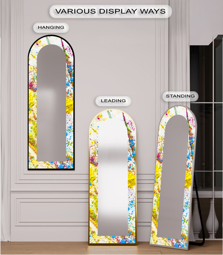 Colorburst Splash – Abstrakter Standspiegel 