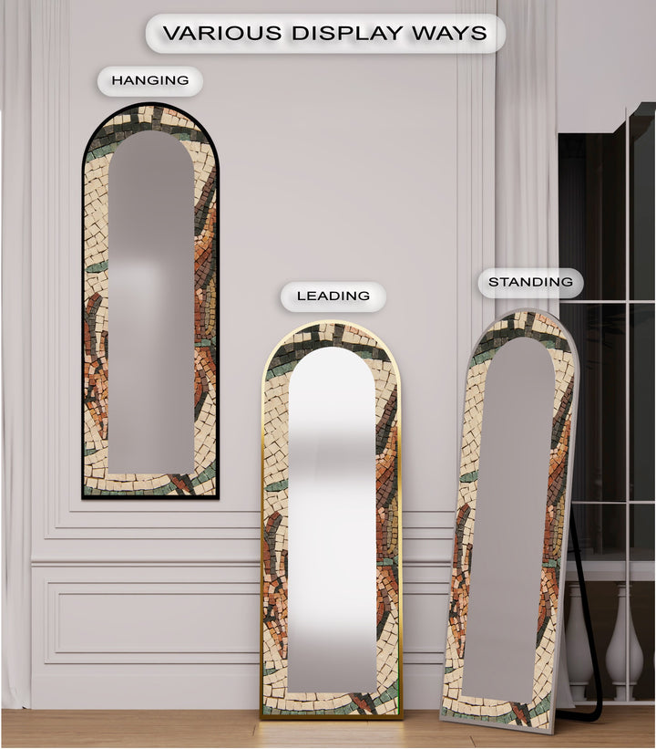 Tuscan Mosaic – Rustic Mosaic Floor Mirror