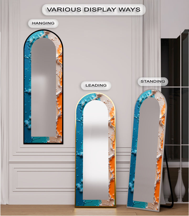 AquaCrack Fusion – Abstract Floor Mirror
