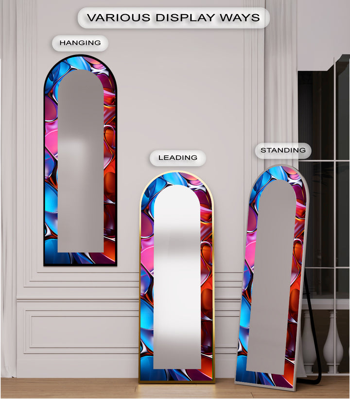 Neon Liquid Chrome – Stained Floor Mirror