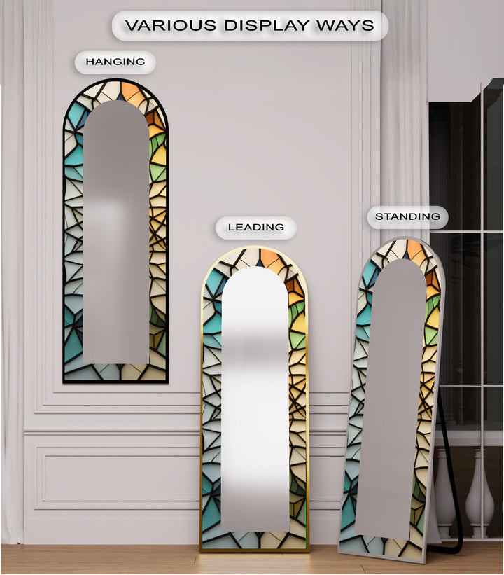 Soft Color Style – Mosaic Floor Mirror