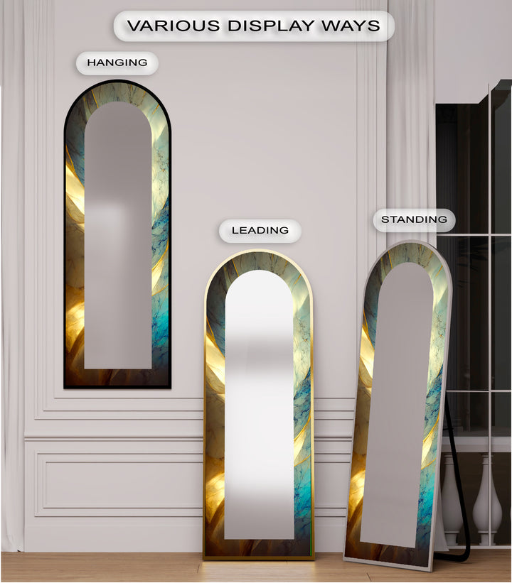 Marbled Sunrise Gradient – Floor Mirror