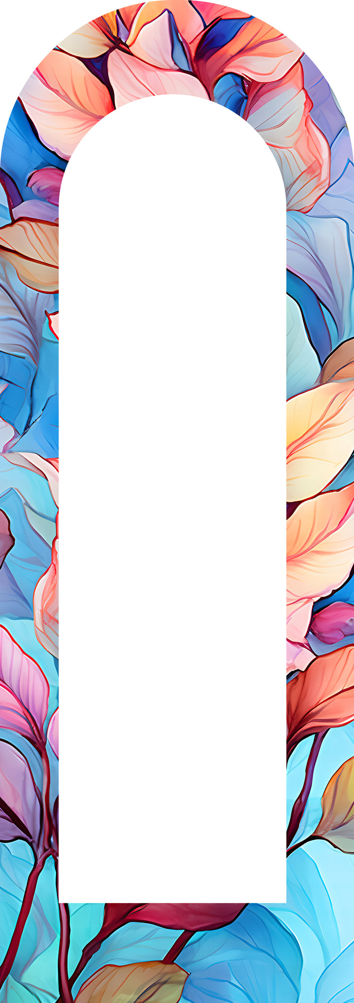 Color Bloom Aura – Floral Floor Mirror
