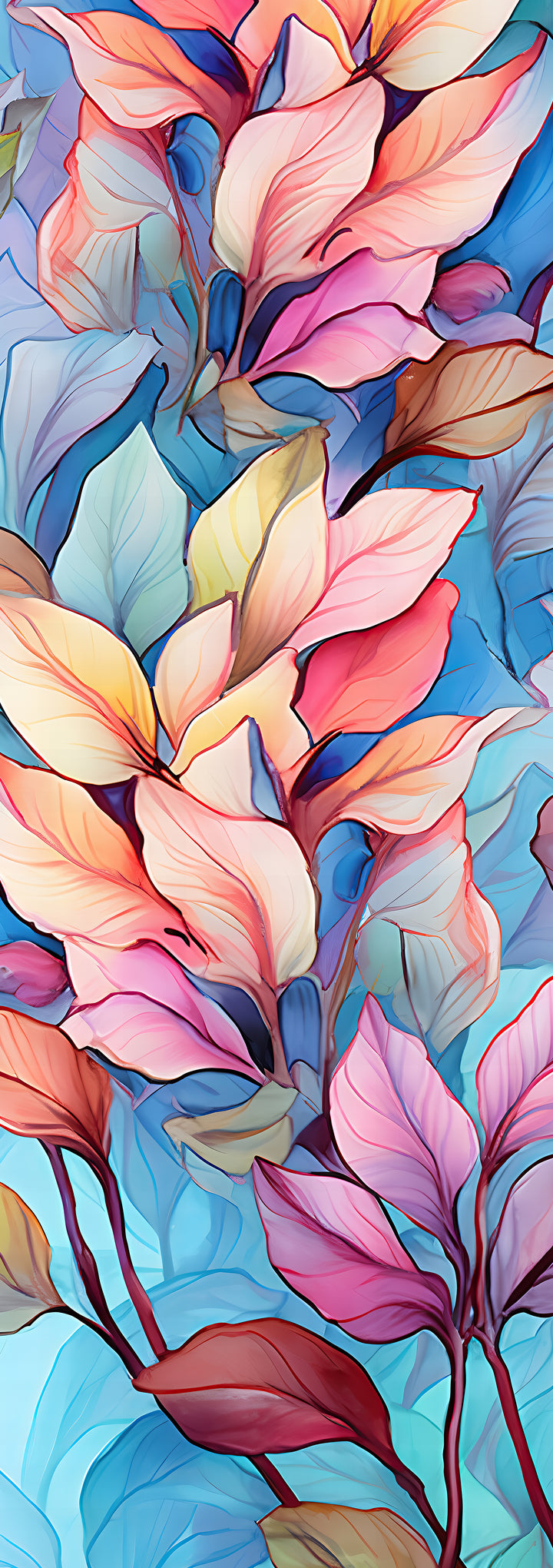 Color Bloom Aura – Floral Floor Mirror