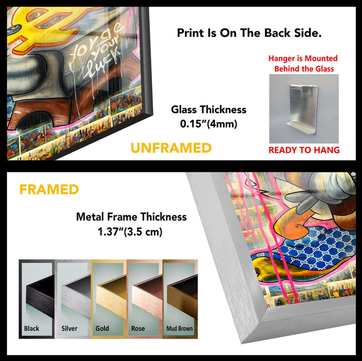 Forget Your Luck Glass Wall Art