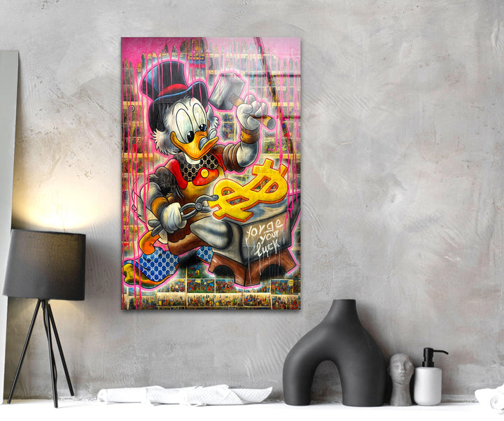 Forget Your Luck Glass Wall Art glass photo prints, glass picture prints
