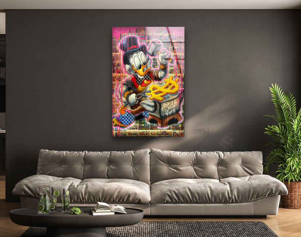 Forget Your Luck Glass Wall Art stained glass wall art, stained glass wall decor

