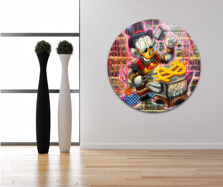 Forget Your Luck Glass Wall Art custom glass pictures, glass art prints

