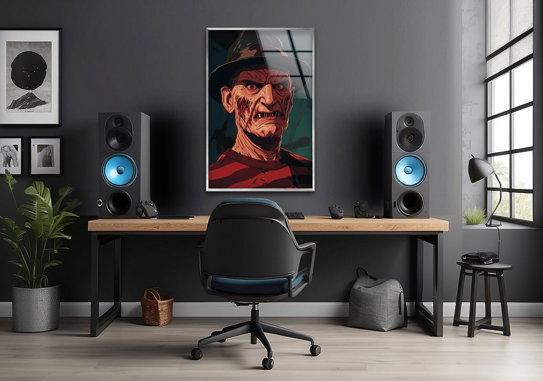 Freddy Krueger Glass Wall Art glass photo prints, glass picture prints

