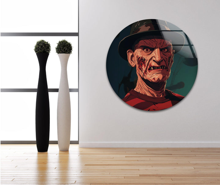 Freddy Krueger Glass Wall Art stained glass wall art, stained glass wall decor
