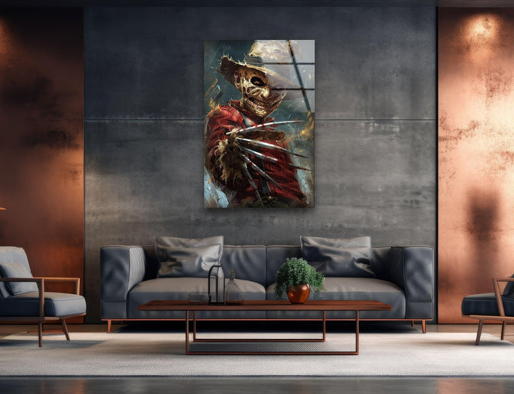 Freddy Kruger Glass Wall Art glass photo prints, glass picture prints
