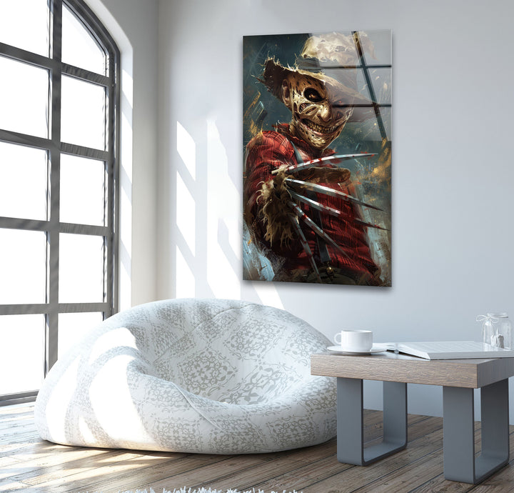 Freddy Kruger Glass Wall Art large glass photo prints, glass wall photos
