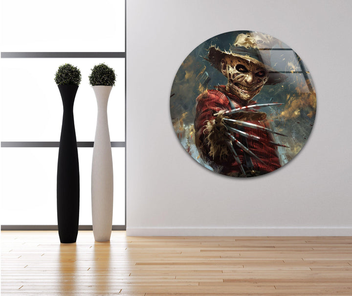 Freddy Kruger Glaswandkunst