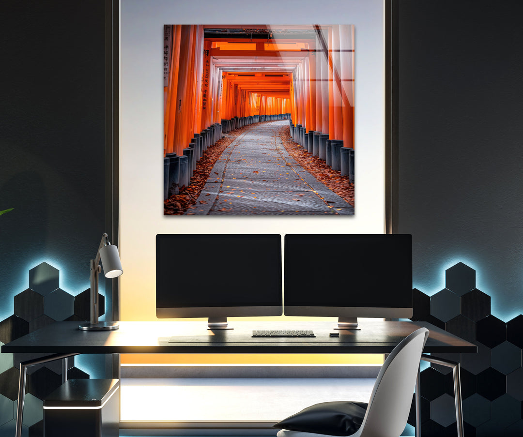 Fushimi Inari Taisha Glass Wall Art custom glass pictures, glass art prints
