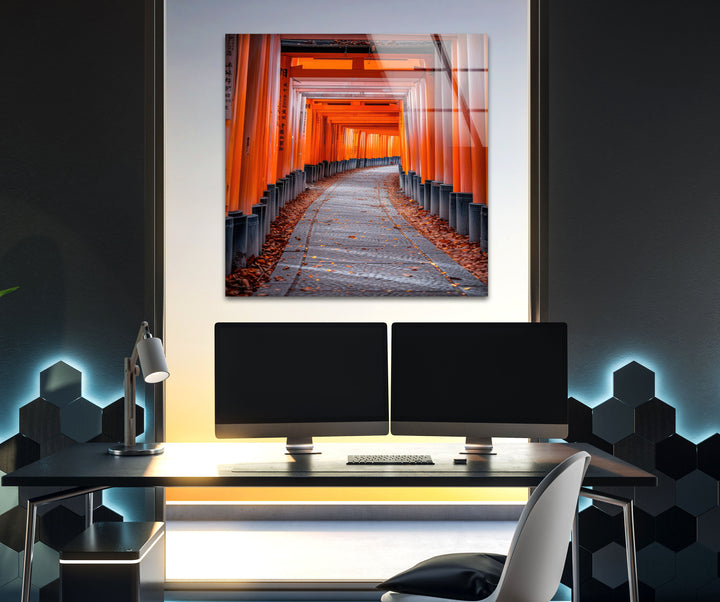 Fushimi Inari Taisha Glass Wall Art custom glass pictures, glass art prints
