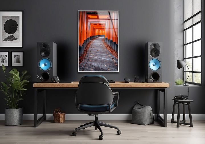 Fushimi Inari Taisha Glass Wall Art photo print on glass, prints on glass wall art
