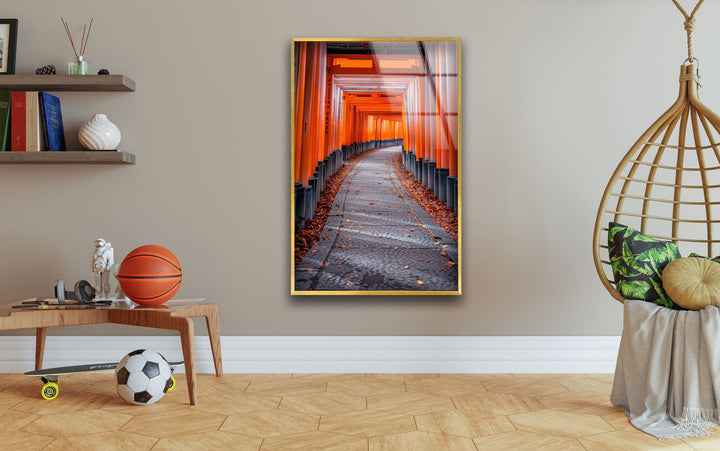 Fushimi Inari Taisha Glass Wall Art picture on glass wall art, photos printed on glass
