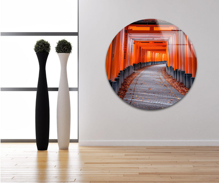 Fushimi Inari Taisha Glass Wall Art print picture on glass, Tempered Glass Wall Art
