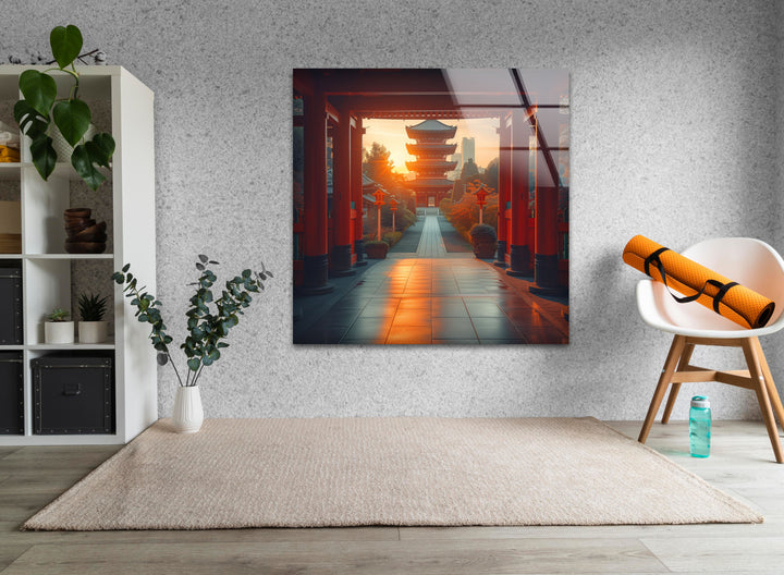 Fushimi Inari Taisha Red Glass Wall Art glass image printing, glass prints from photos
