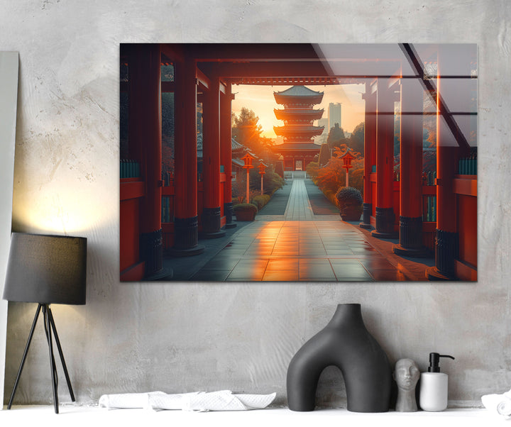 Fushimi Inari Taisha Red Glass Wall Art large glass photo prints, glass wall photos
