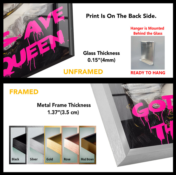 God Save The Queen Glass Wall Art