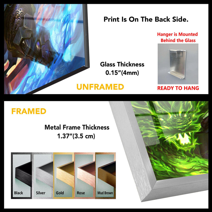 Overwatch Genji vs Hanzo Tempered Glass Wall Art - MyPhotoStation